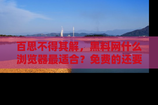 百思不得其解，黑料网什么浏览器最适合？免费的还要能吃瓜太难了！