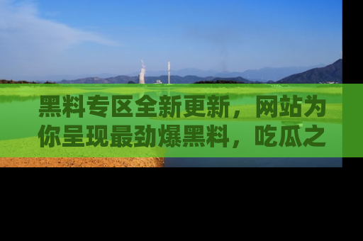 黑料专区全新更新，网站为你呈现最劲爆黑料，吃瓜之旅从这里开始！