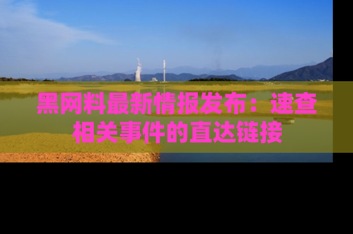 黑网料最新情报发布：速查相关事件的直达链接