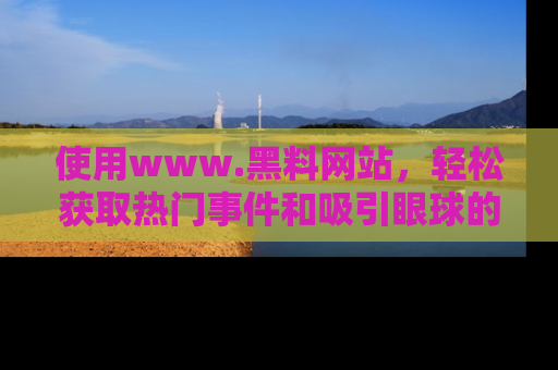 使用www.黑料网站，轻松获取热门事件和吸引眼球的黑料