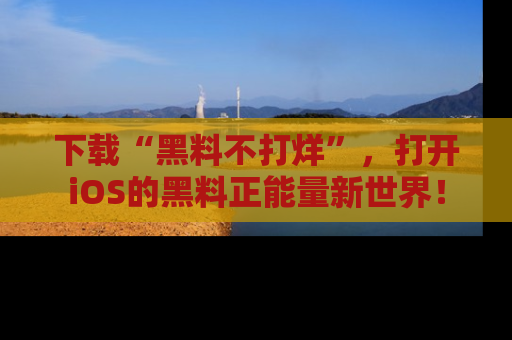 下载“黑料不打烊”,打开iOS的黑料正能量新世界!