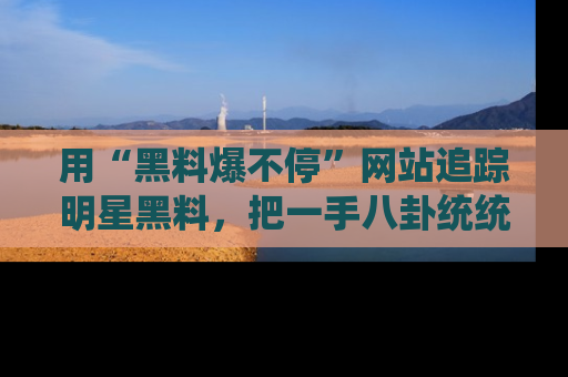 用“黑料爆不停”网站追踪明星黑料，把一手八卦统统收进你的后宫中！